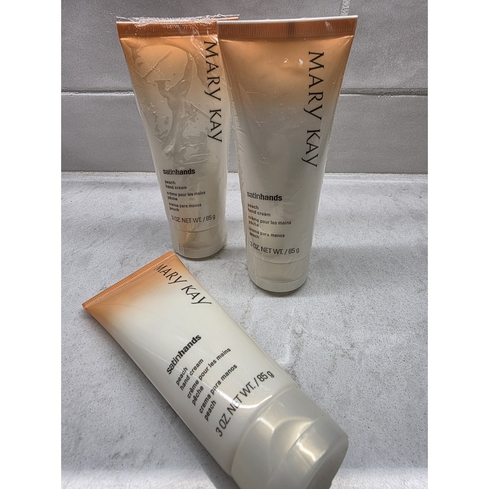 LOT OF 3 NEW MARY KAY SATINHANDS PEACH HAND CREAM LOTION 3OZ EACH - Picture 9 of 9